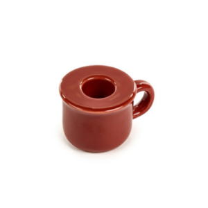 Castiçal-copo em Cerâmica Vermelho