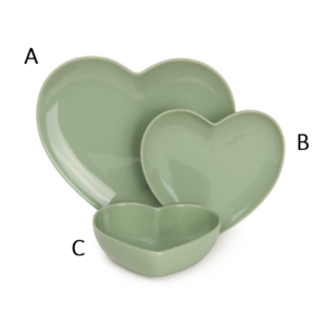 Prato em Coração Verde
