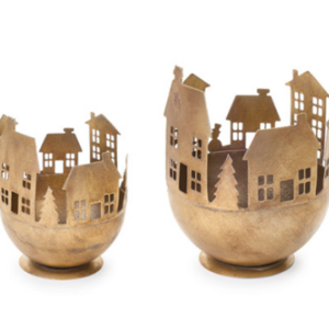 Porta-vela Casinha de Inverno