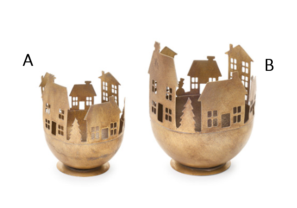 Porta-vela Casinha de Inverno