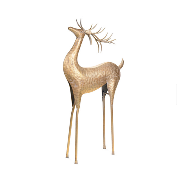 Rena Decorativa em Metal Dourado- 119,5cm