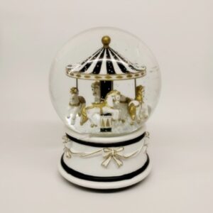 Globo Carrossel Musical Preto e Branco
