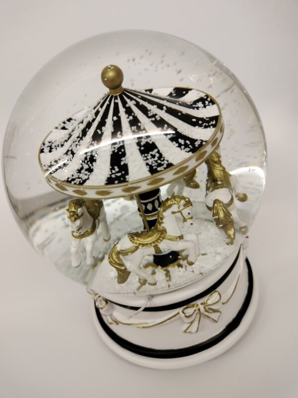 Globo Carrossel Musical Preto e Branco