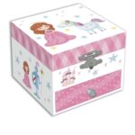 Caixa de Música com Princesa e Unicórnio