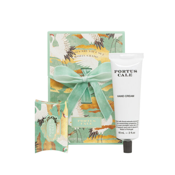 Coffret de Cuidado de Mãos White Crane – Sabonete 40g + Creme 60mL