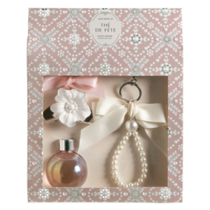 Coffret Matilde M.: Difusor Thé de Fête + Porta-chaves Pérolas Fête Nacrée