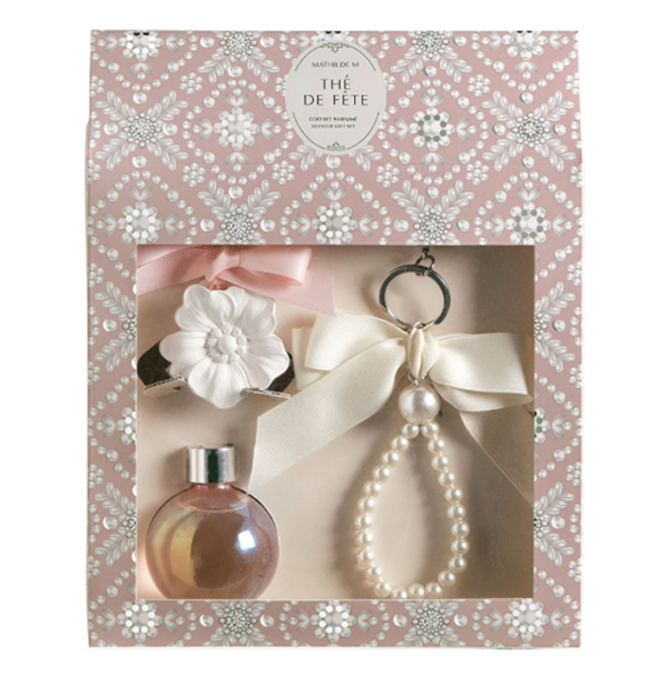 Coffret Matilde M.: Difusor Thé de Fête + Porta-chaves Pérolas Fête Nacrée Coffret Matilde M.: Difusor Thé de Fête + Porta-chaves Pérolas Fête Nacrée