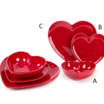 Prato Coração Vermelho