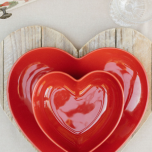 Prato Coração Vermelho