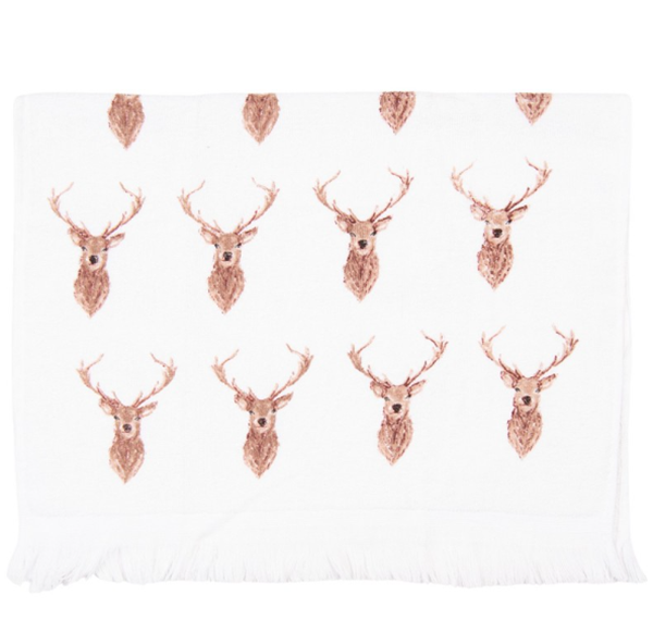 Pano Turco em Algodão com Renas 40 x 66 cm