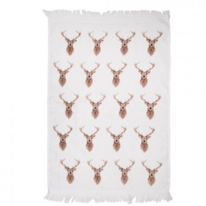 Pano Turco em Algodão com Renas 40 x 66 cm