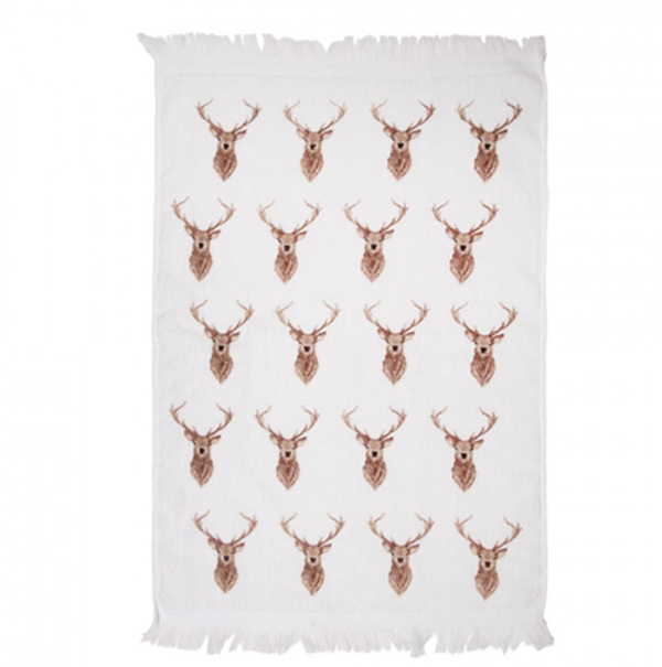 Pano Turco em Algodão com Renas 40 x 66 cm