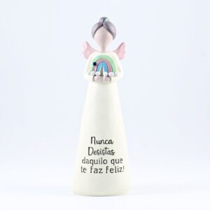 Anjo com Mensagem “Nunca Desistas daquilo que te faz feliz!"