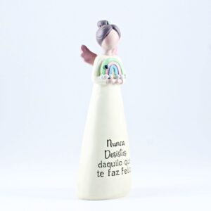 Anjo com Mensagem “Nunca Desistas daquilo que te faz feliz!"