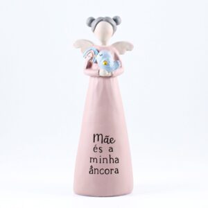 Anjo com Mensagem “Mãe és a minha âncora"