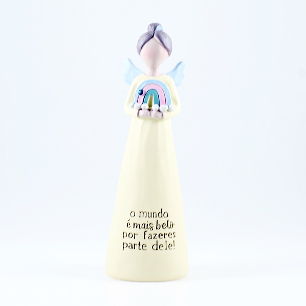 Anjo com Mensagem “o mundo é mais belo por fazeres parte dele!"