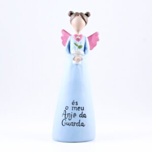 Anjo com mensagem: "és o meu Anjo da Guarda"