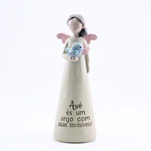 Anjo com Mensagem: "Avó és um anjo com asas invisíveis"