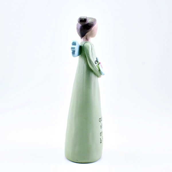 Anjo com Mensagem "que possas voar alto em direção à felicidade"