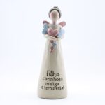 Anjo com Mensagem: "Filha carinhosa, meiga e ternurenta!"