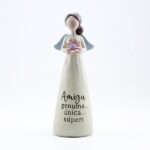 Anjo com Mensagem: "Amiga genuína... única... súper!"