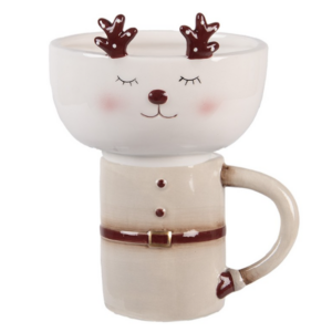 Conjunto de Caneca + Tigela Rena