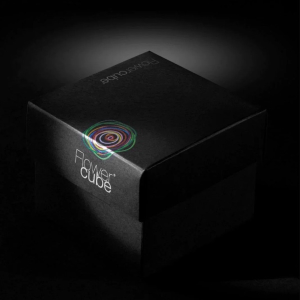 Flowercube Rosa Gold Preservada em Cubo de Acrílico