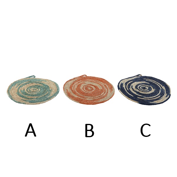 Individuais Redondos em Fibra Natural Trançada