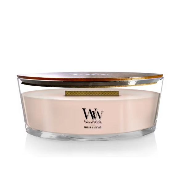 Vela Elipse Vanilla & Sea Salt WoodWick