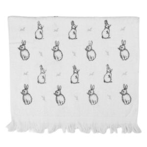 Pano Turco em Algodão com Coelhos 40 x 66 cm