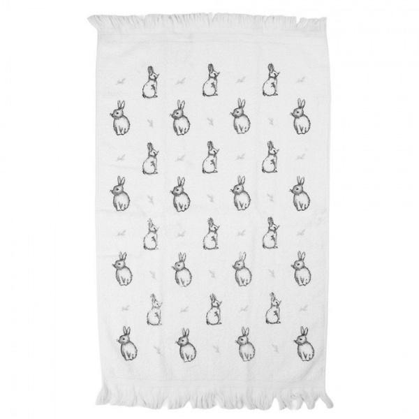 Pano Turco em Algodão com Coelhos 40 x 66 cm