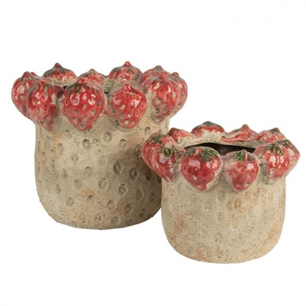 Vaso Decorativo Morangos Silvestres