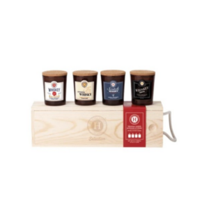 Conjunto de 4 velas Perfumadas (aroma a uísque)
