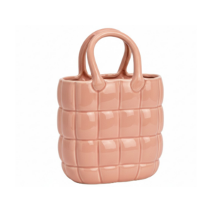 Jarra de Cerâmica Rosa “Bolsa”