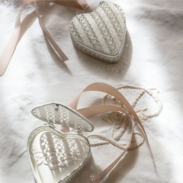 Coração Perfumado Decorativo Rose Élixir com Caixa Metálica