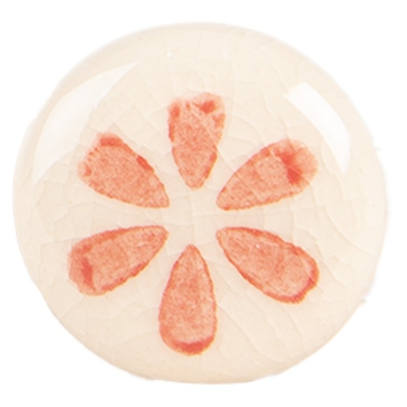 Puxador de Porta em Cerâmica com Flor