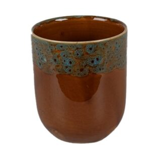 Copo de Café Cerâmica com Detalhe Azul 100 ml