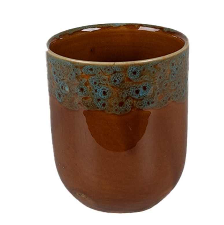 Copo de Café Cerâmica com Detalhe Azul 100 ml