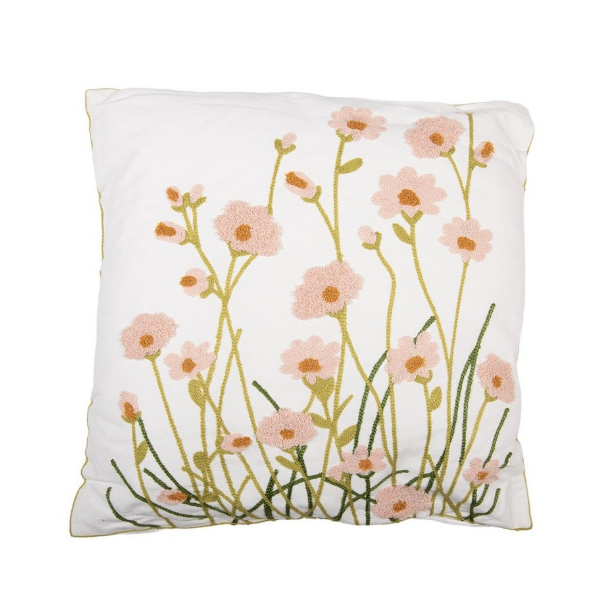Almofada Decorativa com Flores (45x45 cm)