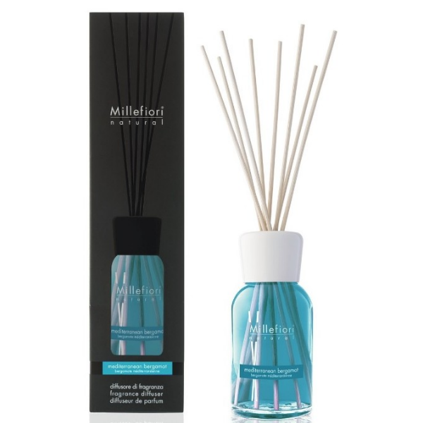 Difusor Mikado de Aromas Millefiori Milano Mediterranean & Bergamot 100ml