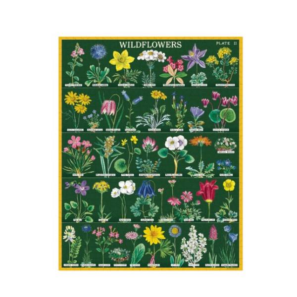 Puzzle Wildflowers Cavallini – 1000 Peças (55 x 70 cm)