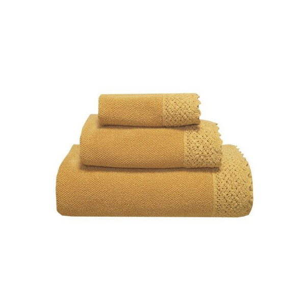 Jogo Banho Renda Mostarda