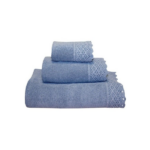 Jogo Banho Renda Azul Denim