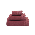 Jogo Banho Renda Marsala