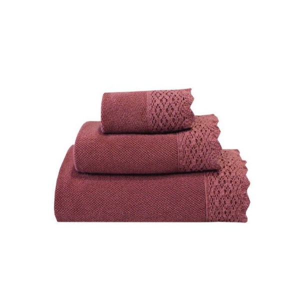 Jogo Banho Renda Marsala