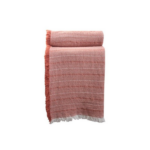 Manta Cabo com Franjas Cor Telha (130 x 170 cm)