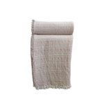 Manta Cabo com Franjas Cor Toupeira (130 x 170 cm)