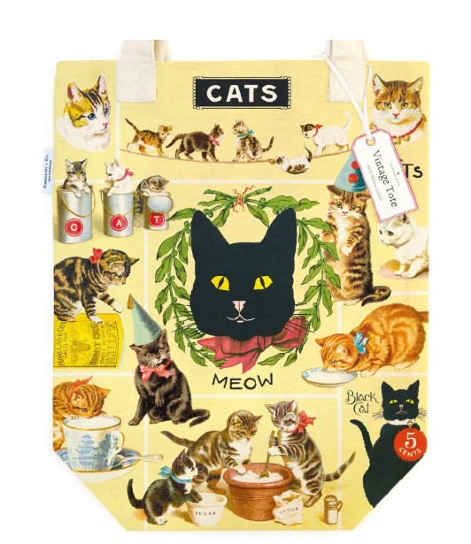 Tote Bag Cavallini 33x40.5cm Vintage Cats