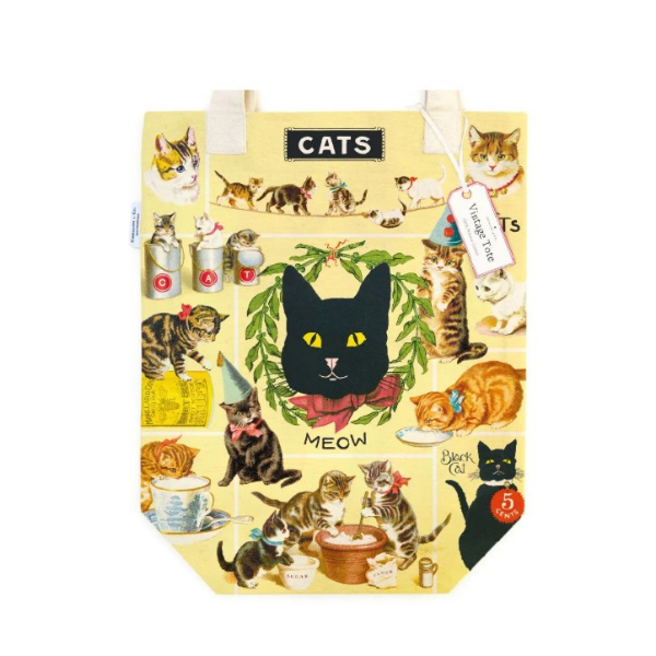 Tote Bag Cavallini 33x40.5cm Vintage Cats