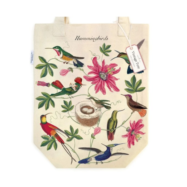 Tote Bag Cavallini 33x40.5cm Hummingbirds